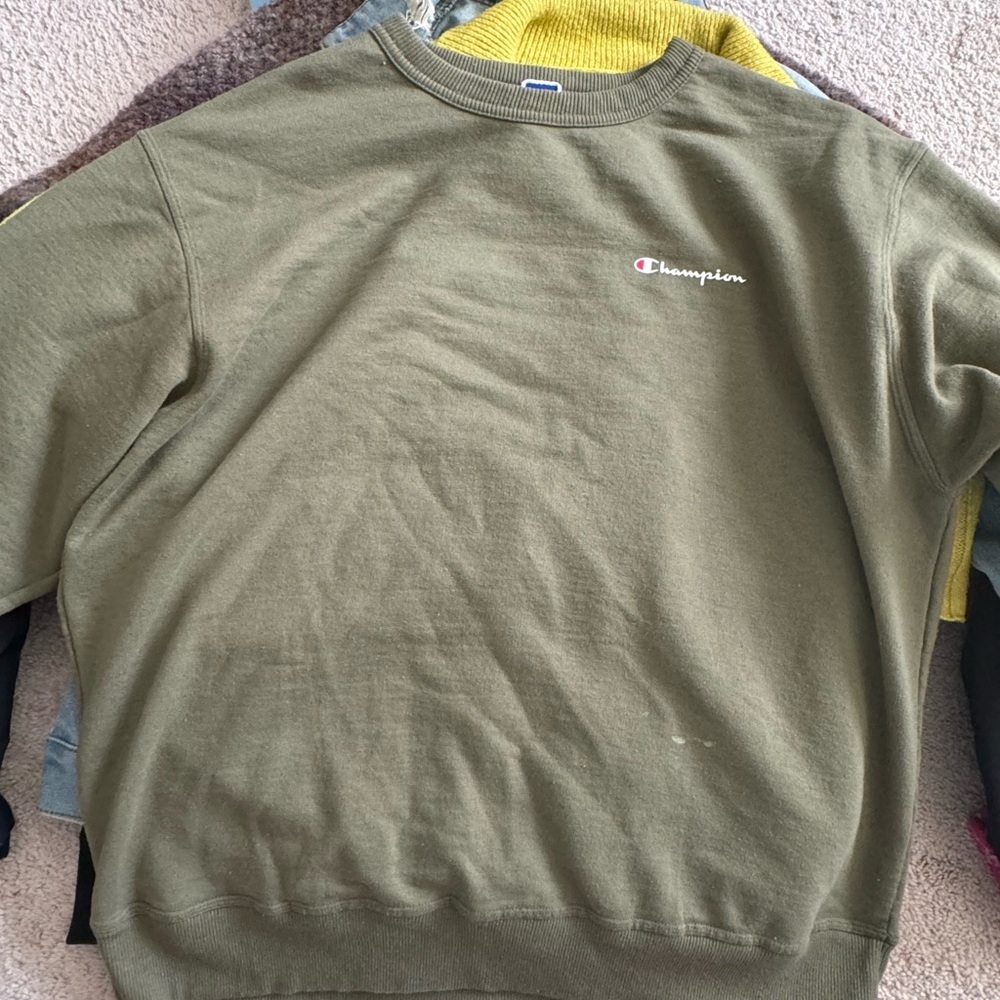 Olive Green Champion Sweatshirt